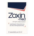 Zoxin-med, (20 mg/ml), szampon leczniczy przeciwłupieżowy, 6 ml, 6 saszetek
