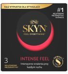 Skyn Intense Feel, nielateksowe prezerwatywy z wypustkami, 3 szt.