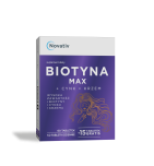 Novativ Biotyna Max+ Cynk+ Krzem, tabletki 75 sztuk (60+15)
