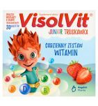 Visolvit Junior Truskawka, saszetki z proszkiem musującym, 30 szt.