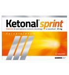 Ketonal Sprint, 25 mg, granulki do sporządzania roztworu doustnego, 12 saszetek