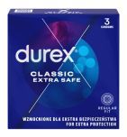 Durex Extra Safe, prezerwatywy powlekane środkiem nawilżającym, 3 szt.