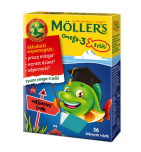 Mollers Omega-3 Rybki, żelki, smak malinowy,  36 szt.