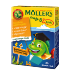 Mollers Omega-3 Rybki, żelki, smak pomarańczowo-cytrynowy, 36 szt.