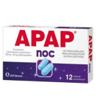 Apap Noc, 500 mg + 25 mg, tabletki powlekane, 12 szt.