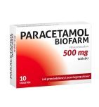 Paracetamol Biofarm, 500 mg, tabletki, 10 sztuk