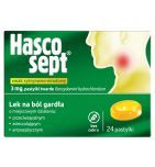 Hascosept smak cytrynowo-miodowy, 3 mg, pastylki twarde, 24 szt.