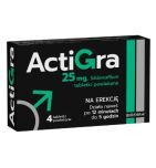 Actigra, 25 mg, tabletki powlekane, 4 szt.