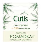 CUTIS POMADKA KONOPNA + CBD kannabidiol do odżywienia i  ochrony ust oraz aktywnej regeneracji pęknięć i zajadów