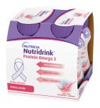 Nutridrink Protein Omega 3, płyn rześki smak truskawkowo-malinowy, 4 x 125 ml