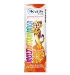 Novativ Kids Lizaki Multivitaminka, lizaki o smaku pomarańczowym, 30 sztuk