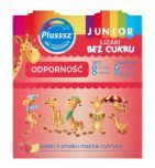 Plusssz Junior Odpornosc,lizaki, b/cukru, malin-cytr.,50szt