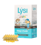 Lysi Junior Omega 3 Perełki, kapsułki do żucia, smak gumy balonowej, 60 szt.