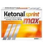 Ketonal Sprint Max, 50 mg, gran.d/sp.roztw.doustn., 12 sasz.