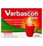 Verbascon Grip, prosz.d/rozp.,sm.malinowy, 10sasz.