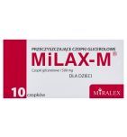 Czopki glicerolowe Milax-M dla dzieci, 1500 mg, 10 szt