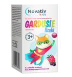 Novativ kids Gardusie, lizaki o smaku malinowo-porzeczkowym, 8 sztuk