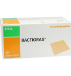 Bactigras, opatrunek parafinowy, jałowy, 5 cm x 5 cm, 50 szt.