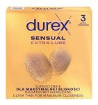 Durex Sensual Extra Lube, prezer, super cienkie,nawilż, 3szt