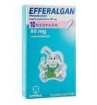 Efferalgan, 80 mg, czopki doodbytnicze, 10 szt.
