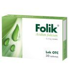 Folik, 0,4 mg, tabletki, 30 sztuk