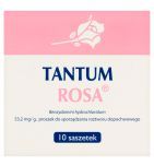TANTUM ROSA, 53,2 mg/g, proszek do sporządzania roztworu dopochwowego, 10 saszetek.