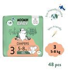 Moomin Baby 3 Midi 5–8 kg, eko pieluszki, 48 szt.