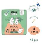 Moomin Baby 4 Maxi 7–14 kg, eko pieluszki, 42 szt.