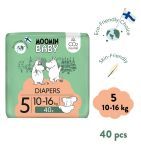 Moomin Baby 5 Maxi 10–16 kg, eko pieluszki, 40 szt.