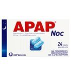 Apap Noc, 500 mg + 25 mg, tabletki powlekane, 24 szt.