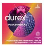 Durex Pleasuremax, prezerwatywy ze środkiem nawilżającym, 3 szt.