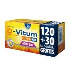 D-Vitum Forte Max 4000 j.m, kaps.,150 szt (120szt+30szt)
