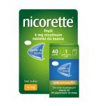 Nicorette Fruit, 4 mg, tabl.do ssania, 40 szt