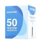 Test paskowy do monitorowania stężenia glukozy we krwi Everchek, 50 pasków
