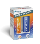  Novativ Dwupak tabletki musujące witamina C/ magnez+B6, 2 x 20 szt.
