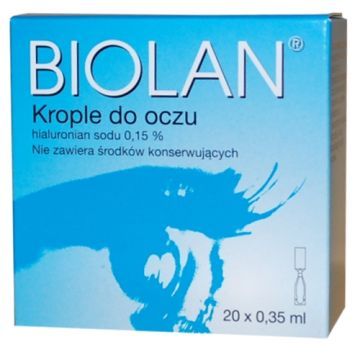 Biolan 0,15%, krople do oczu, 0,35 ml, 20 minimsów