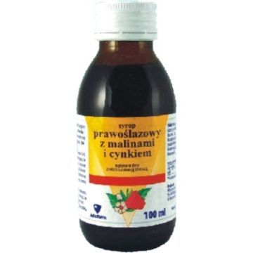 Syrop prawoslazowy z malinami i cynkiem, 100 ml