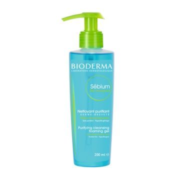 Bioderma Sebium Gel Moussant, antybakteryjny żel do mycia twarzy, 200 ml