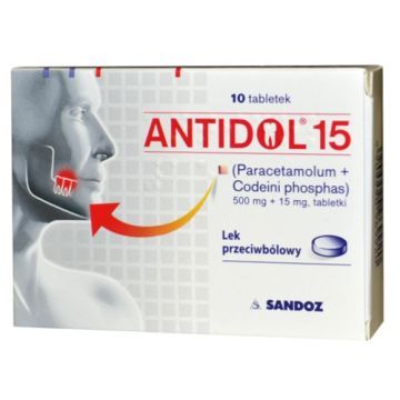 Antidol 15, 500 mg+15 mg, tabletki, 10 szt.