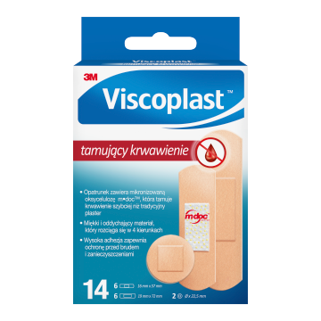 Viscoplast Tamujący krwawienie, plastry, 3 rozmiary, 14 szt.