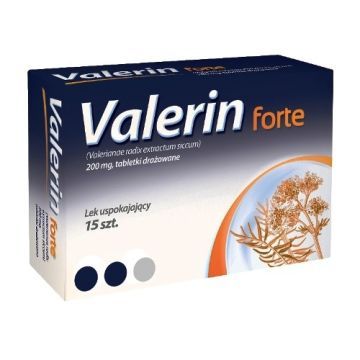 Valerin forte, 200 mg, tabletki drażowane, 15 szt.