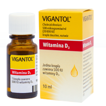 Vigantol, krople doustne, (20.000 j.m./ml), 10 ml