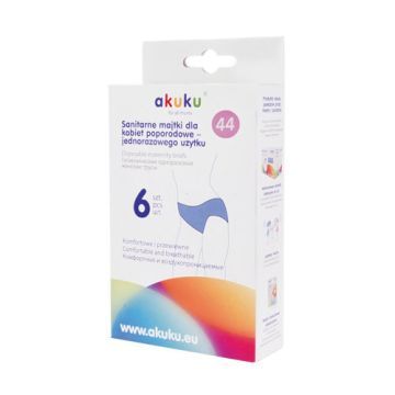 Akuku, majtki jednoraz,poporod,r.44,A0052,(Albis), 6 szt