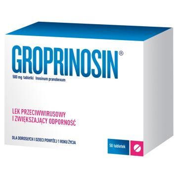 Groprinosin, 500 mg, tabl., 50 szt