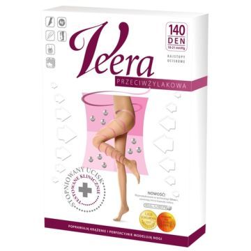 Veera Przeciwżylakowa, rajstopy, 140 DEN, czarne, rozmiar 2/ M