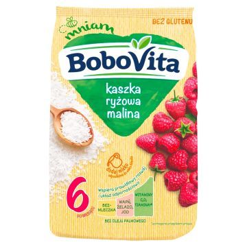 BoboVita, kaszka ryżowa malina, 6 m+, 180 g