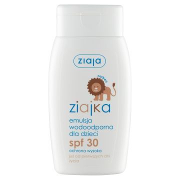 Ziajka, wodoodporna emulsja ochronna dla dzieci SPF 30, 125 ml
