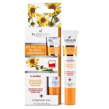 Flos-Lek Pharma, żel pod oczy na sińce, obrzmienia, z arniką, 15 ml