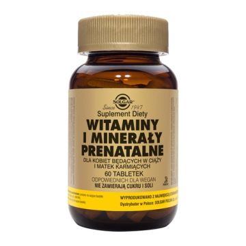 Solgar Witaminy i Mineraly Prenatalne, tabl.,60 szt