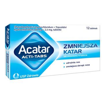 Acatar Acti Tabs, 60 mg + 2,5 mg, tabletki, 12 szt.